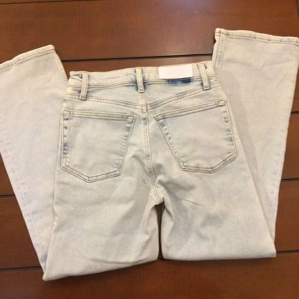 Re/Done 70s crop boot light wash jeans 25